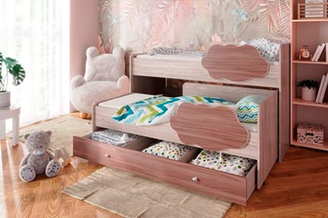 Двухэтажная детская кровать Соник 1.6 с ящиком, Ясень Шимо в Самаре