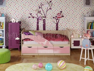 Детская кровать Миф Дельфин-1, Розовый глянец 80х160 в Тольятти
