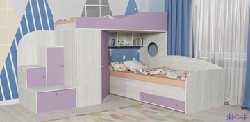 Детская кровать-шкаф Кадет-2, корпус Винтерберг, фасад Ирис в Самаре