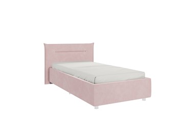 Кровать в детскую 0.9 Альба, нежно-розовый (велюр) в Тольятти