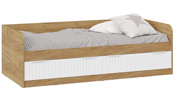 1-спальная детская кровать Хилтон Тип 1 900 (Дуб Крафт Золотой/Белый матовый) в Сызрани