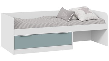 Кровать односпальная детская Марли Тип 1 (Белый/Серо-голубой) в Сызрани