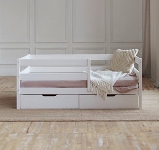 Детская кровать Софа с ящиками, цвет белый в Тольятти