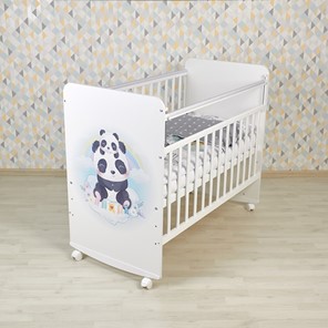 Детская кровать для девочки Фея 702 Милые панды, белый в Тольятти