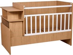 Кроватка-трансформер детская Polini kids Ameli 1150, белый-натуральный, серия Ameli в Самаре
