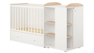 Детская кровать-шкаф с комодом POLINI Kids Ameli 800 Белый / Дуб пастельный, серия AMELI в Самаре