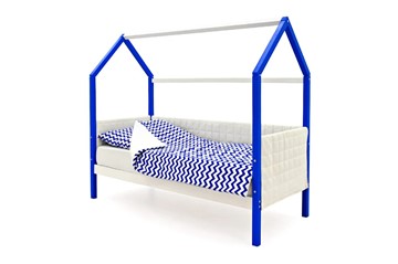 Кровать-домик детская «Svogen сине-белый» мягкая в Самаре