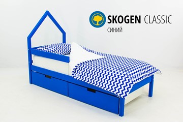 Детская кровать-домик мини Skogen синия в Тольятти