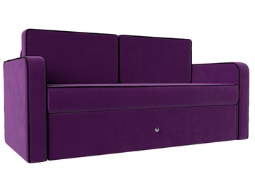 Детский диван-трансформер Смарт, Фиолетовый\Черный (Микровельвет) в Самаре