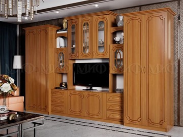 Гостиный гарнитур Альберт со шкафами, глянцевый в Тольятти