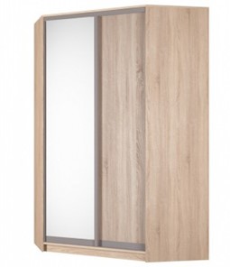Шкаф угловой Аларти (YA-230х1400(602) (4) Вар. 3; двери D5+D6), с зеркалом в Тольятти