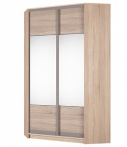 Шкаф угловой Аларти (YA-230х1250(602) (2) Вар. 4; двери D3+D3), с зеркалом в Тольятти