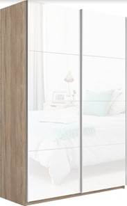 Шкаф 2-дверный Прайм (Белое стекло/Белое стекло) 1200x570x2300, дуб сонома в Сызрани