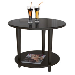 Круглый столик Мебелик BeautyStyle - 10, венге/стекло черное в Тольятти