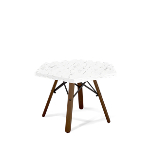 Журнальный столик SHT-S70 / SHT-ТT20 60 ЛДСП (мрамор каррара белый/темный орех/черный муар) в Самаре