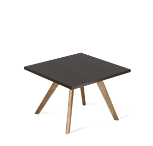 Квадратный столик SHT-S39 / SHT-TT 60/60 ЛДСП (венге луизиана/брашированный коричневый) в Самаре