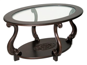 Стеклянный столик Овация-С, темно-коричневый в Тольятти