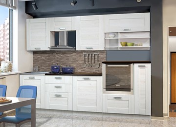 Гарнитур кухонный Квадро 2700, цвет Белая лиственница в Самаре