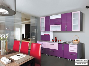 Кухонный гарнитур Мыло 224 2600, цвет Фиолет/Пастель фиолет в Тольятти