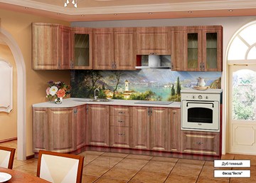 Угловая кухня Веста 1330х2800, цвет Дуб темный в Тольятти