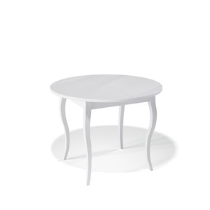 Стеклянный обеденный стол Kenner 1000С (Белый/Стекло белое глянец) в Самаре