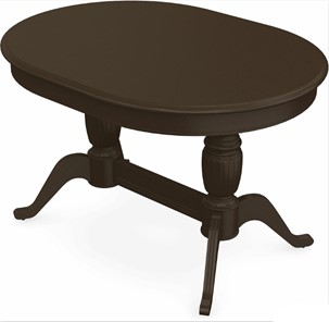 Обеденный раздвижной стол Леонардо-2 исп. Овал, тон 7 (Морилка/Эмаль) в Самаре