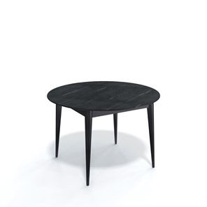 Кухонный круглый стол Kenner W1200 (Черный/Мрамор серый) в Самаре