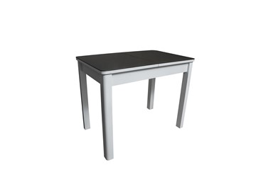 Кухонный стол раздвижной Айсберг-2СТ белое/черное/прямые массив в Тольятти