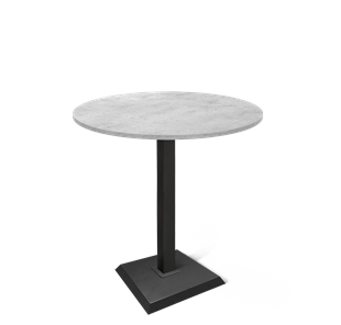 Круглый кухонный стол SHT-TU5-BS2/H110 / SHT-TT 90 ЛДСП (бетон чикаго светло-серый/черный) в Самаре