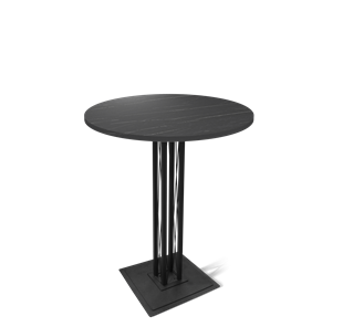 Барный стол SHT-TU6-BS1/H110 / SHT-TT 80 ЛДСП (камень пьетра гриджио черный/черный) в Самаре