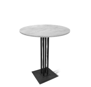 Барный стол SHT-TU6-BS1/H110 / SHT-TT 90 ЛДСП (бетон чикаго светло-серый/черный) в Самаре