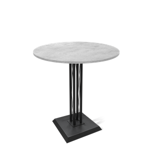Обеденный круглый стол SHT-TU6-BS2/H110 / SHT-TT 90 ЛДСП (бетон чикаго светло-серый/черный) в Самаре