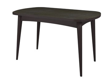 Обеденный овальный стол Ялта с цилиндрическими опорами Венге/Ясень Анкор темный в Самаре