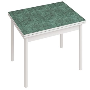 Кухонный стол СТ22, Белый/Зеленый мрамор в Сызрани