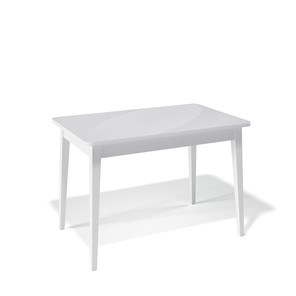 Кухонный стол раздвижной Kenner 1100M (Белый/Стекло белое сатин) в Самаре