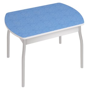 Кухонный стол Орфей-6, Синие цветы в Сызрани