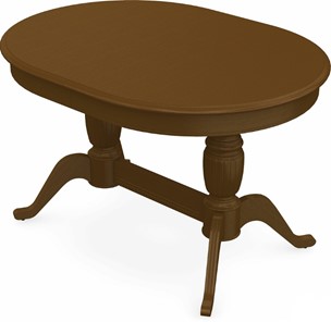 Кухонный раздвижной стол Леонардо-2 исп. Овал, тон 2 (Морилка/Эмаль) в Самаре