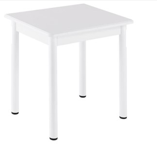 Кухонный пристенный стол СПА-01 МДФ, белый МДФ/белое дерево/36 прямые трубки белый в Тольятти