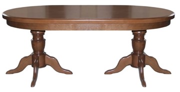 Обеденный овальный стол 2,0(2,5)х1,1 на двух тумбах, (патина) в Самаре