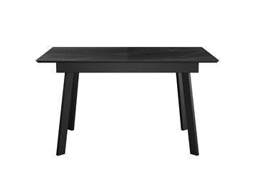 Керамический кухонный стол DikLine SKH125 Керамика Черный мрамор/подстолье черное/опоры черные (2 уп.) в Тольятти