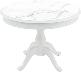 Овальный стол Фабрицио-1 Glass, Круг 1000, фотопечать (Мрамор 2) в Самаре