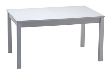 Кухонный стол раздвижной Нагано-2 стекло белое opti (хром-лак) в Самаре