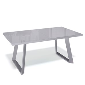 Обеденный раздвижной стол PL1400 (серый/стекло серое) в Самаре
