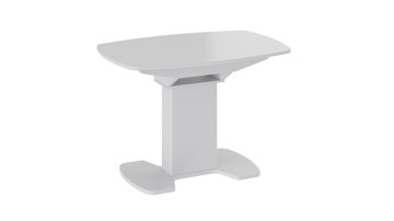 Раскладной стол Портофино (СМ(ТД)-105.01.11(1)), цвет  Белый глянец/Стекло белое в Самаре