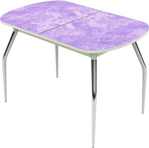Кухонный стол раскладной Ривьера исп.1 ноги метал. крашеные №24 Фотопечать (Текстура №49) в Самаре