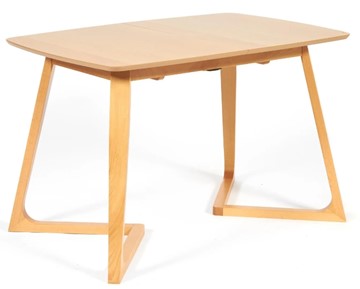 Кухонный стол раскладной VAKU (Ваку) бук/мдф 80x120+40x75, Натуральный бук арт.13987 в Тольятти