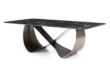 Керамический стол DT9305FCI (240) черный керамика/бронзовый в Тольятти