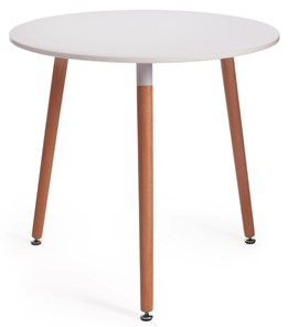 Кухонный обеденный стол MARS (mod.T1004) МДФ/дерево, 80х80х75, Белый/натуральный арт.15186 в Самаре