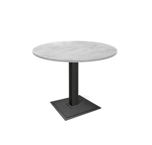 Круглый стол на кухню SHT-TU5-BS1 / SHT-TT 90 ЛДСП (бетон чикаго светло-серый/черный) в Самаре