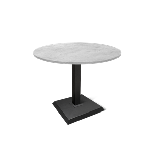 Стол кухонный круглый SHT-TU5-BS2 / SHT-TT 90 ЛДСП (бетон чикаго светло-серый/черный) в Самаре